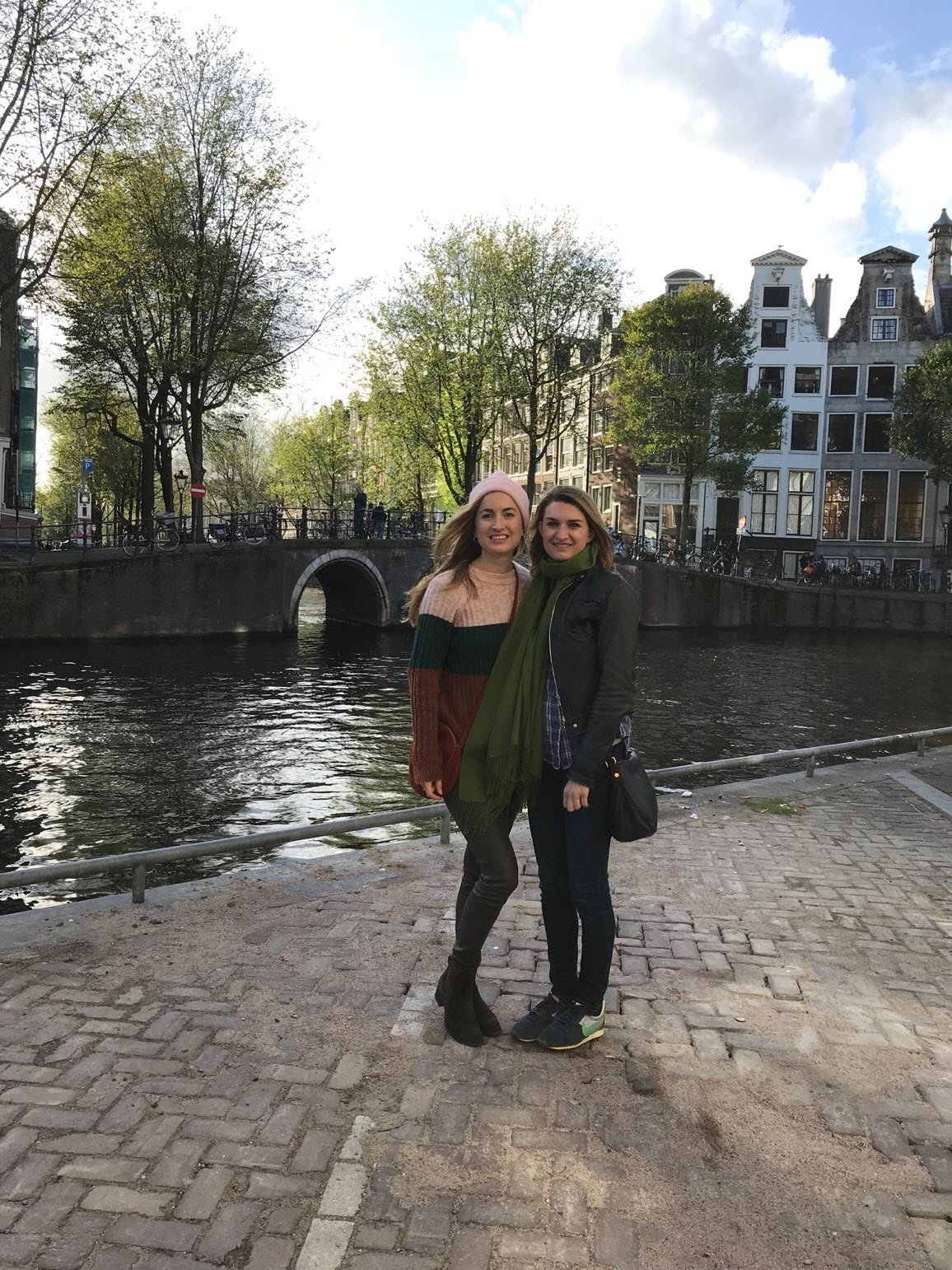 two girls near a river